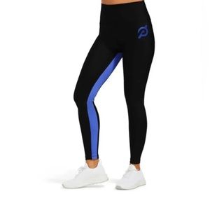 EUC Peloton Purple, Black Show Up Rib Legging